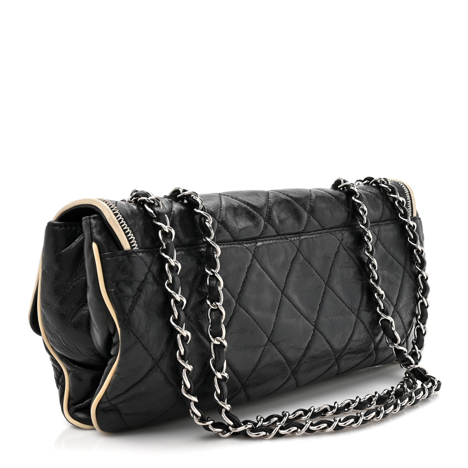 Chanel Lambskin East West Mademoiselle Flap Black 3 of 12