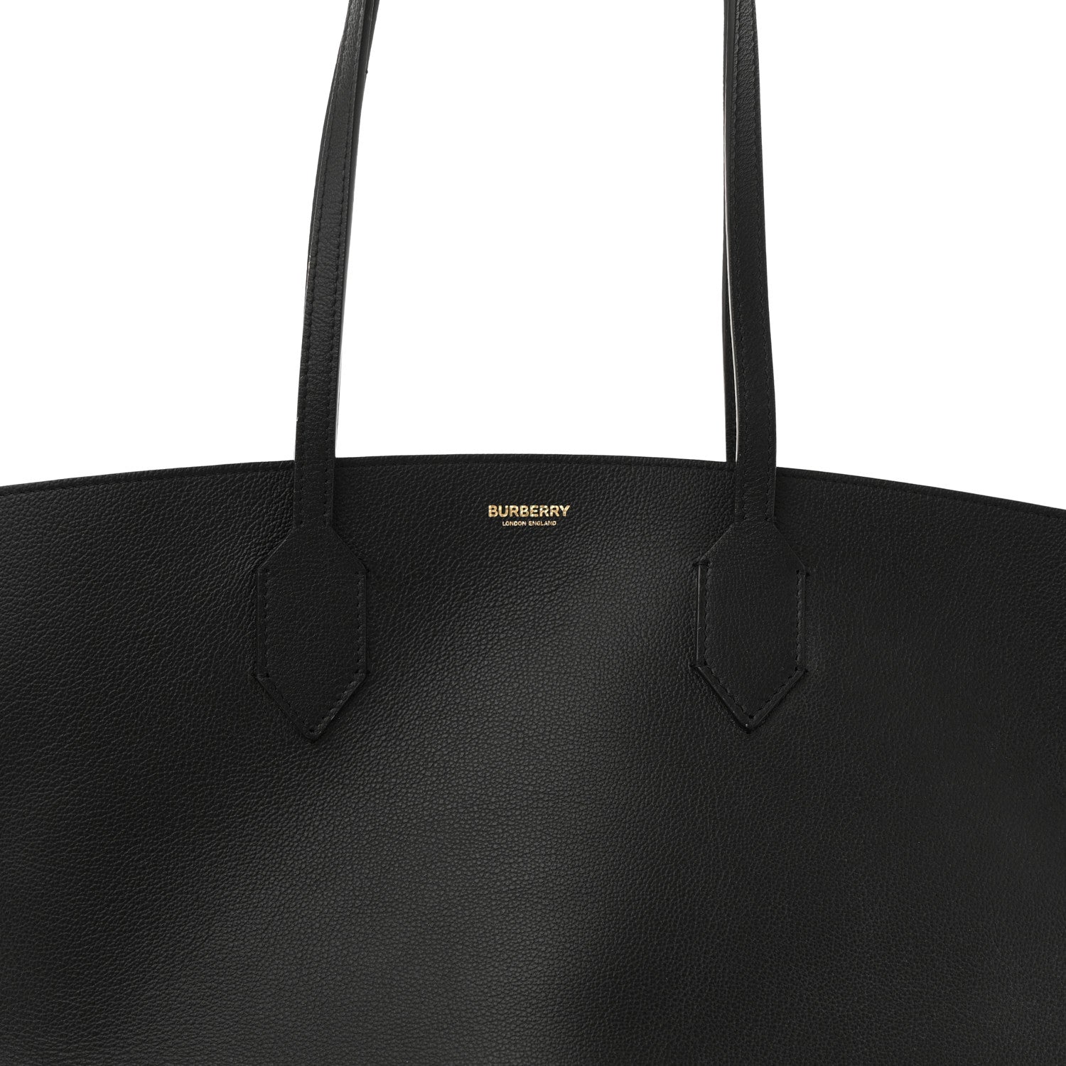 Burberry Calfskin Large Society Tote Black 7 of 12