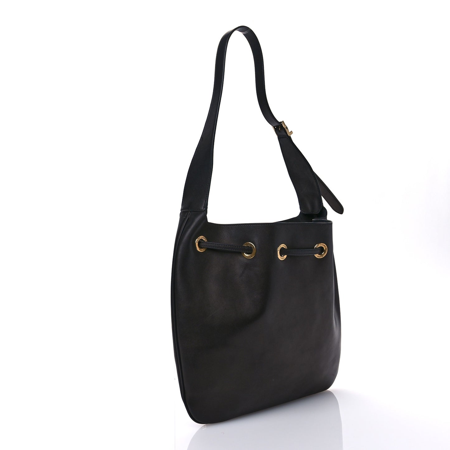 Calfskin Medium Paris VII Flat Hobo Black