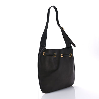 Saint Laurent Calfskin Medium Paris VII Flat Hobo Black 3 of 8