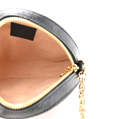 Gucci Suede Patent Web Mini Ophidia Round Shoulder Bag Black 5 of 10