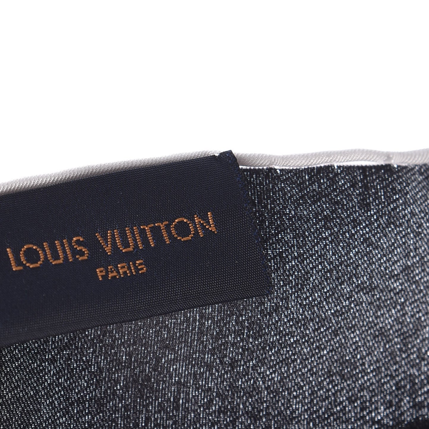 Silk LV Rainbow Pocket Square Black