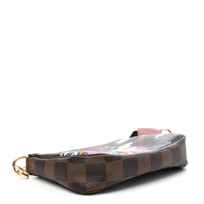 Louis Vuitton Damier Ebene 2020 Christmas Animation Big Wheel Mini Pochette Accessories Rose Ballerine 3 of 4