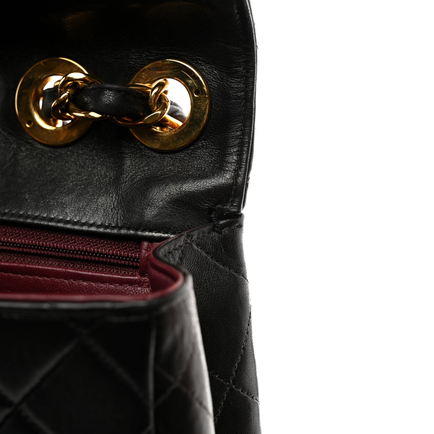 Lambskin Quilted XL Jumbo Single Flap Black
