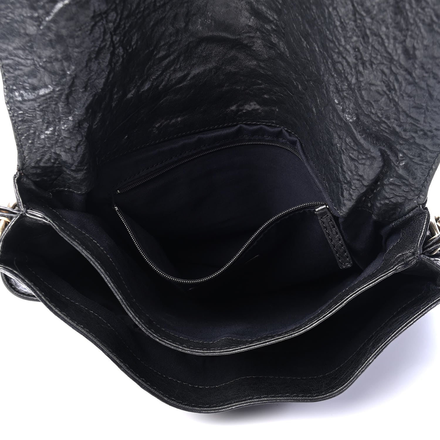Givenchy Pebbled Lambskin Melancholia Shoulder Bag Black 5 of 9
