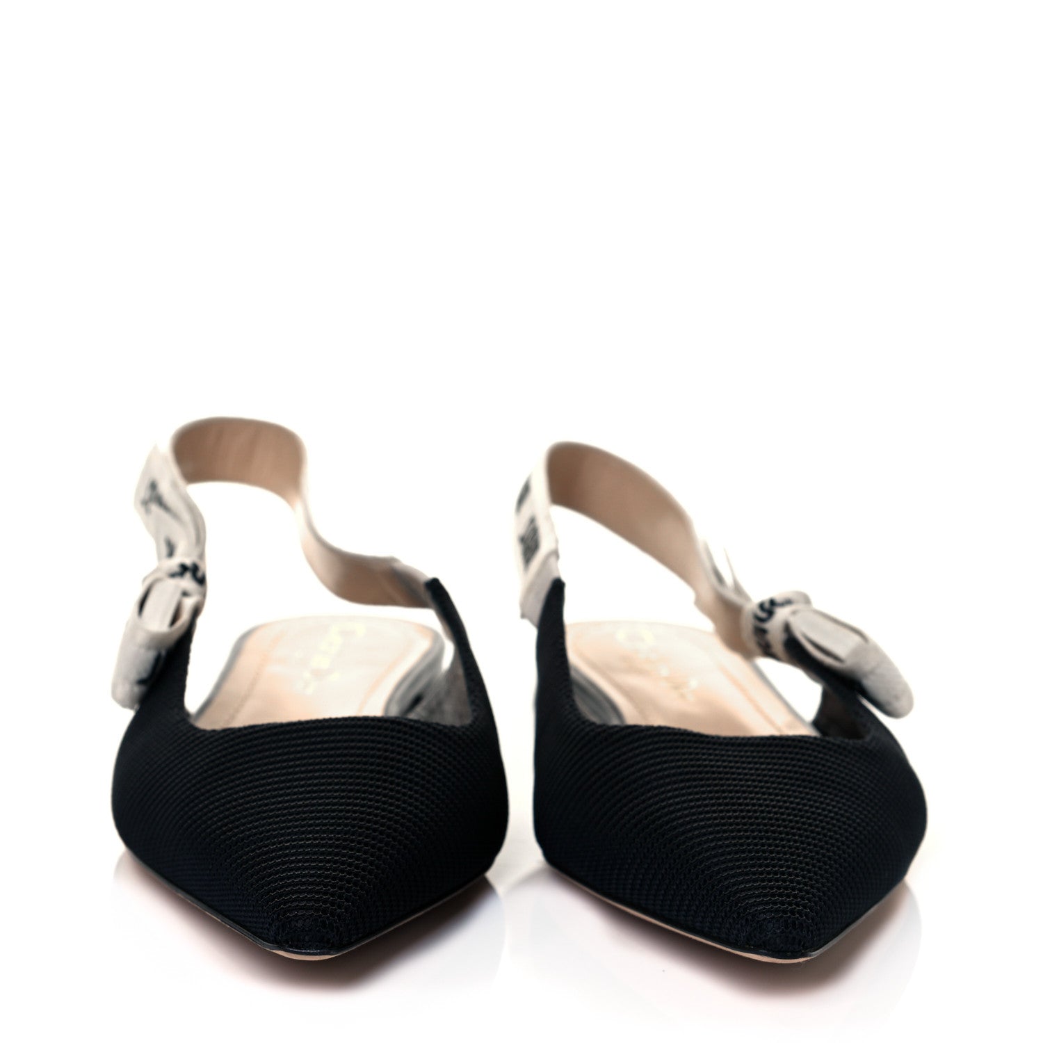 Christian Dior Technical Canvas Ribbon J'Adior Slingback Ballet Flats 39.5 Black 2 of 10