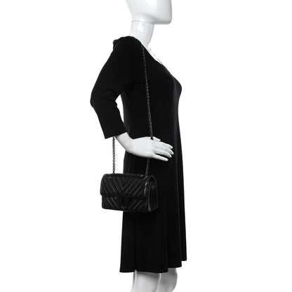 Chanel Aged Calfskin Chevron Quilted 2.55 Reissue Mini Flap So Black 2 of 10