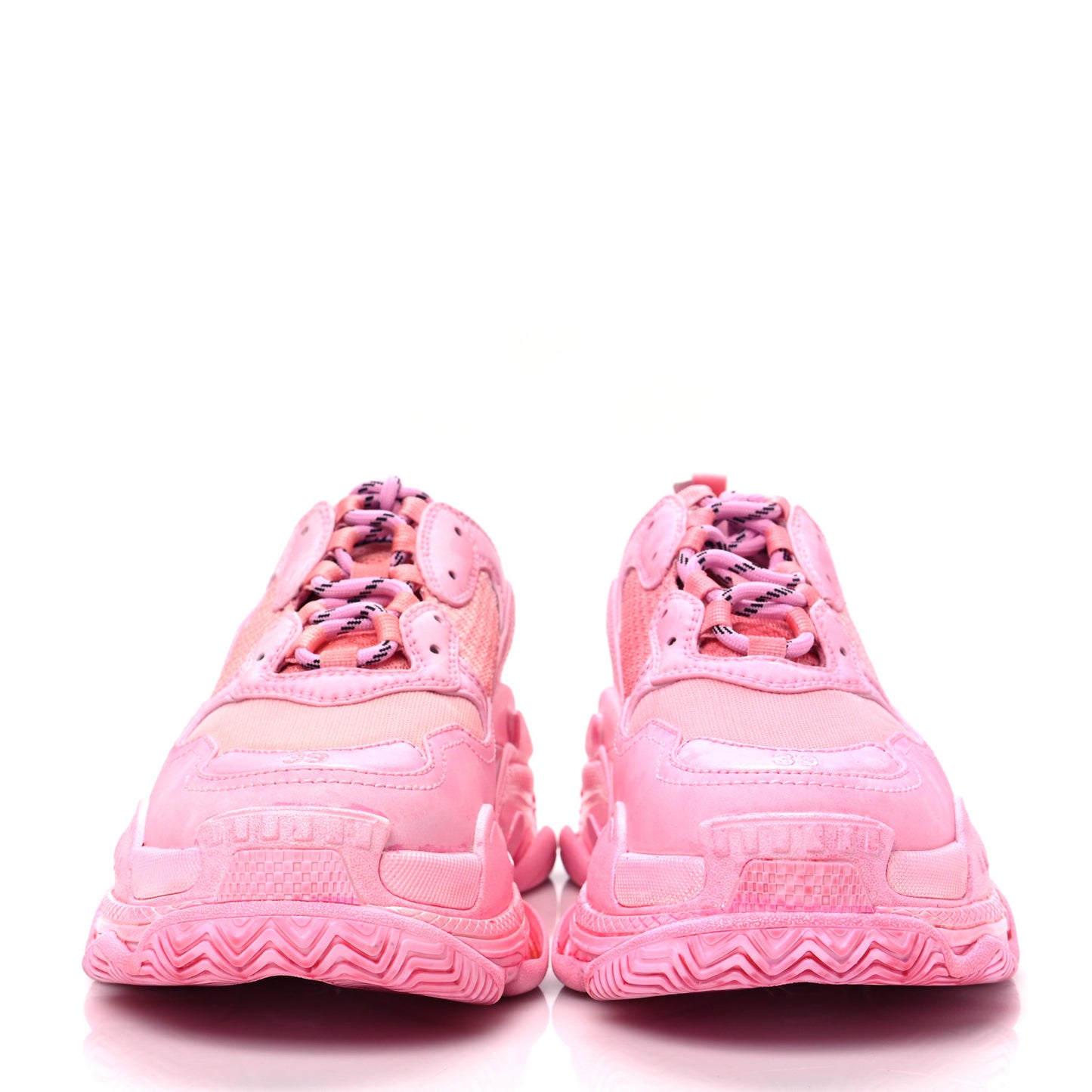 Fabric Mesh Dyed Womens Triple S Sneakers 39 Pink
