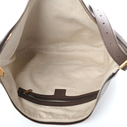 Gucci GG Supreme Monogram Web Ophidia Half Moon Hobo Brown 5 of 9