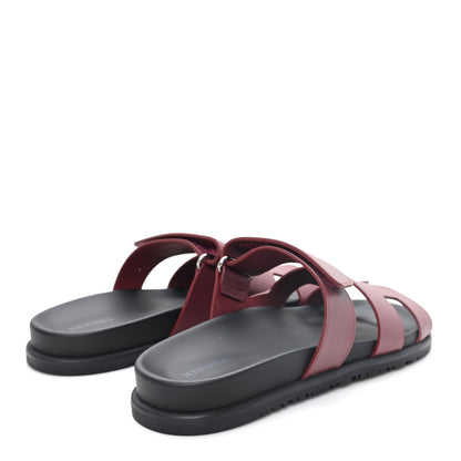 Hermes Calfskin Womens Chypre Sandals 40 Rouge H 5 of 9
