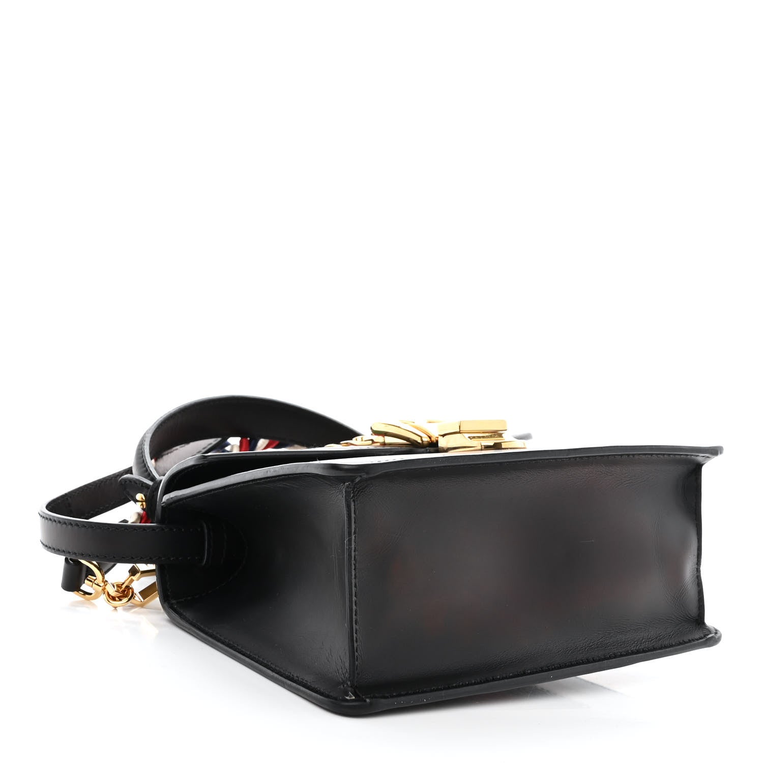 Gucci Calfskin Mini Sylvie Top Handle Bag Black 4 of 13