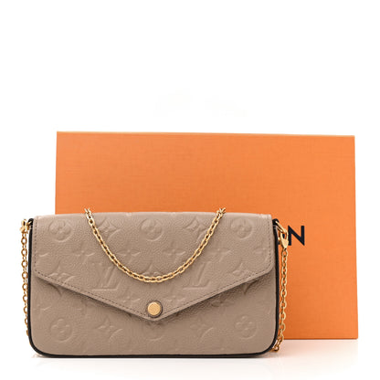 Louis Vuitton Empreinte Pochette Felicie Chain Wallet Tourterelle 11 of 11