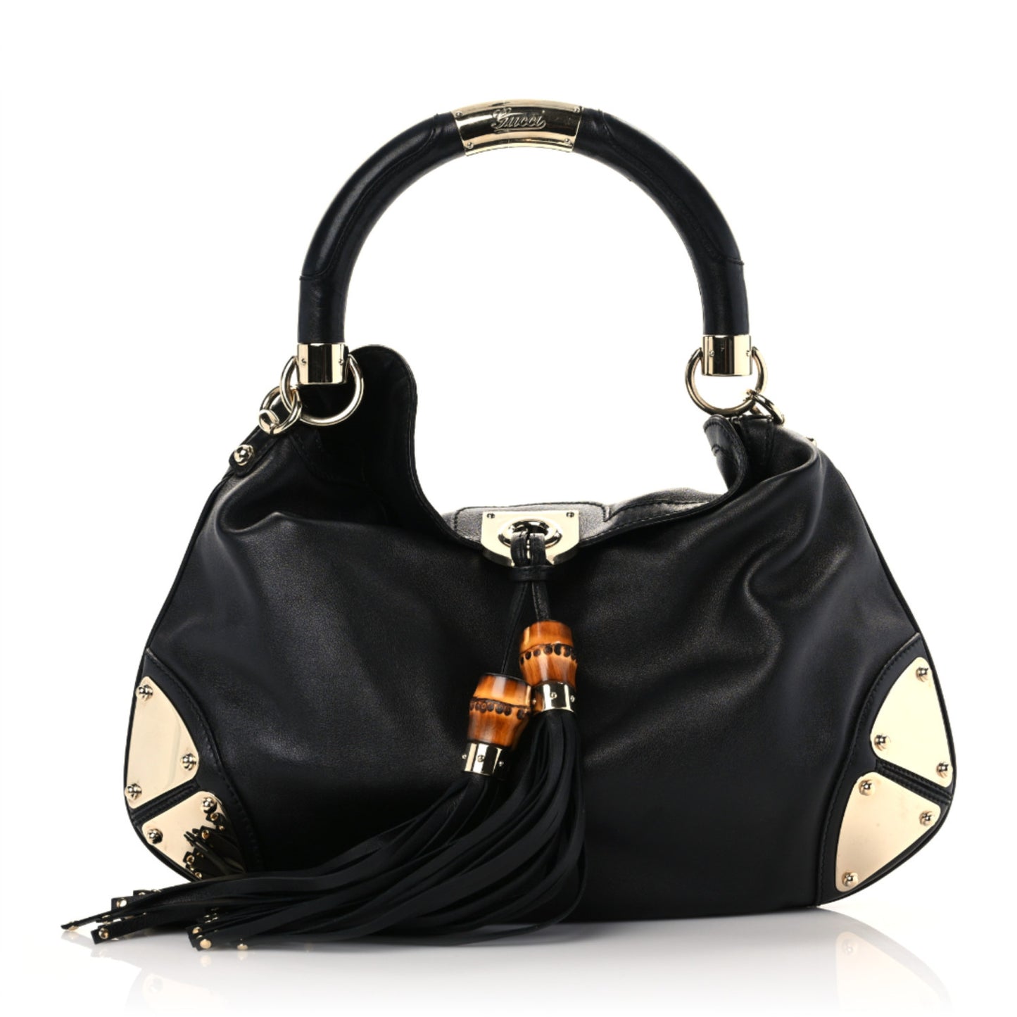 Monogram Medium Indy Top Handle Hobo Black