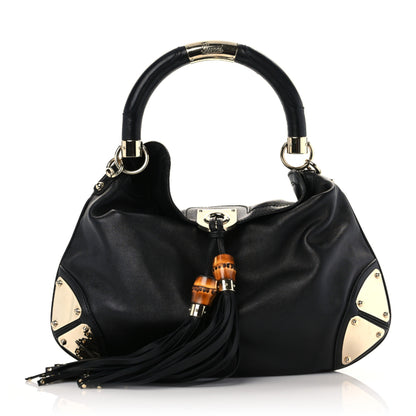 Gucci Monogram Medium Indy Top Handle Hobo Black 1 of 11