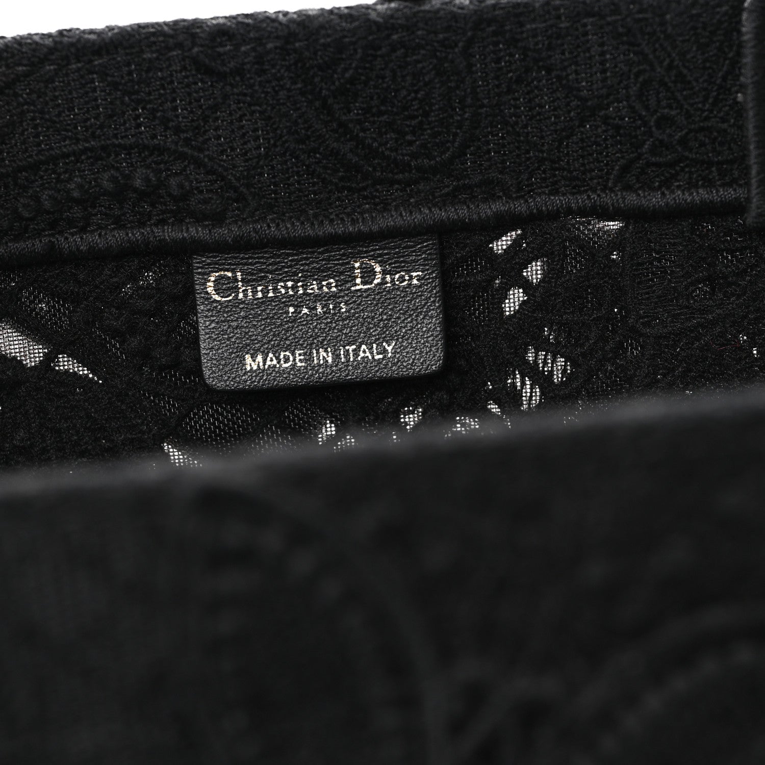 Christian Dior Embroidered 3D Macrame D-Lace Butterfly Medium Book Tote Black Multicolor 6 of 10