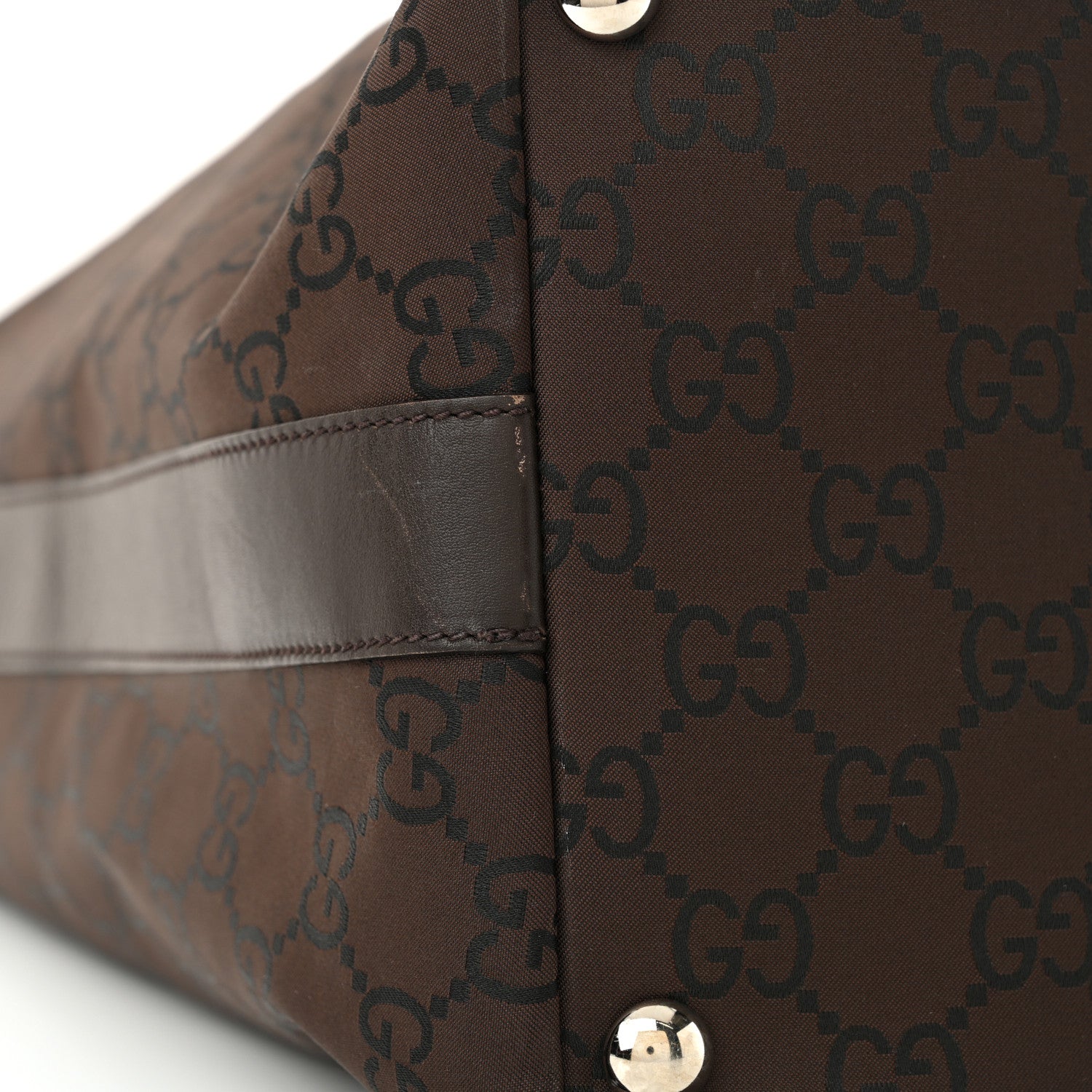 Gucci Nylon Monogram Extra Large Hobo Dark Brown 11 of 13