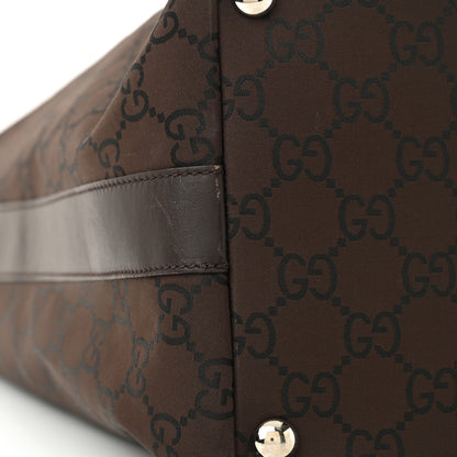 Gucci Nylon Monogram Extra Large Hobo Dark Brown 11 of 13