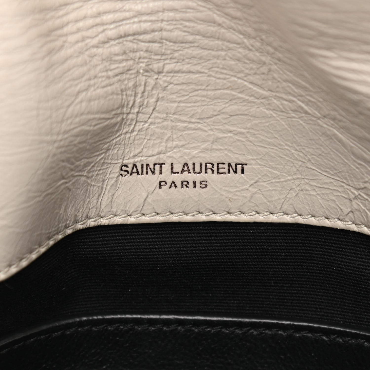Saint Laurent Crinkled Calfskin Matelasse Monogram Baby Niki Chain Satchel Ivory 6 of 12