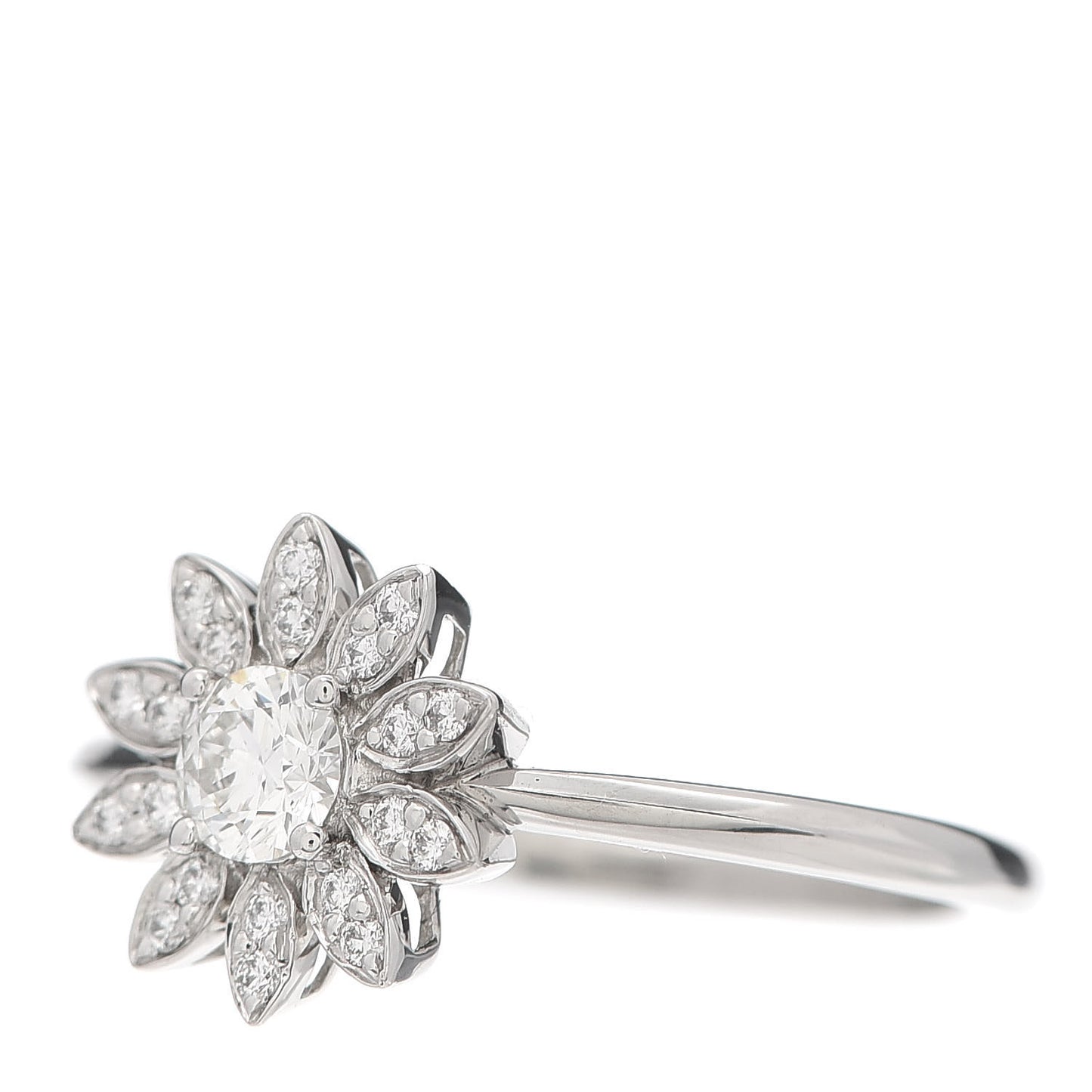 Platinum Diamond Enchant Garden Flower Ring 49 5