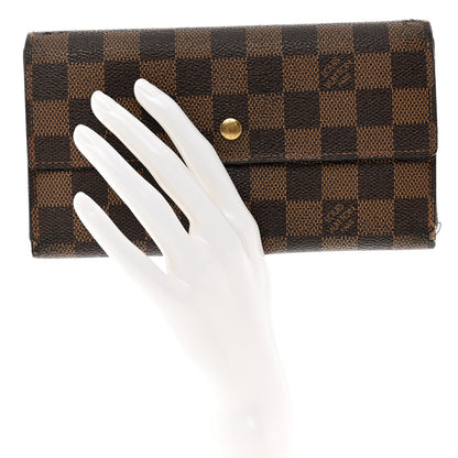 Louis Vuitton Damier Ebene Sarah Wallet 2 of 10