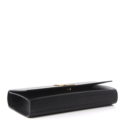Saint Laurent Grain De Poudre Monogram Cassandre Clutch Black 4 of 10