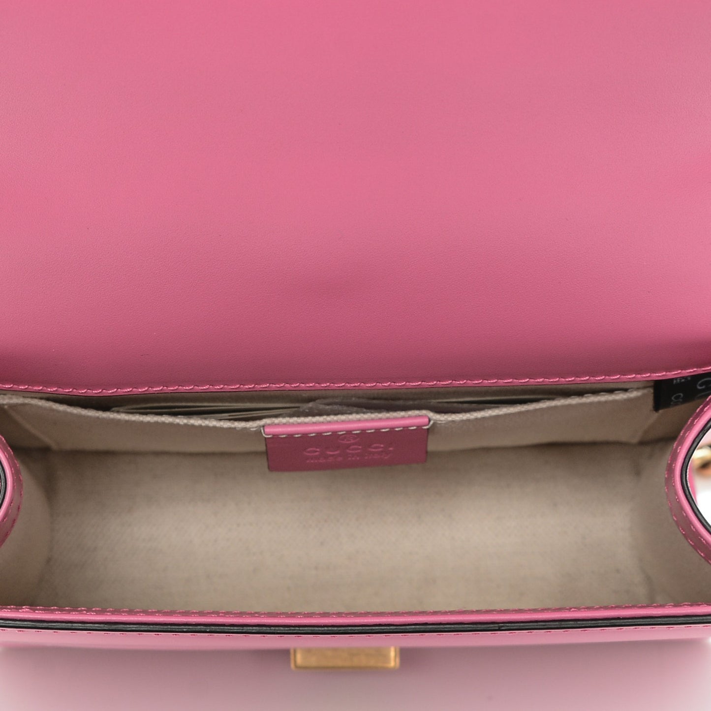 Knight Calfskin Small GG Marmont Chain Handle Bag Pink Tropical Flower