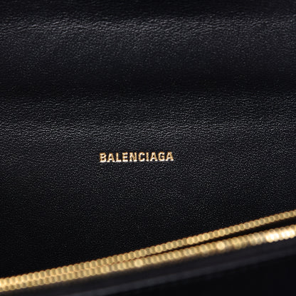 Balenciaga Box Calfskin S Sharp Chain Shoulder Bag Black 6 of 21
