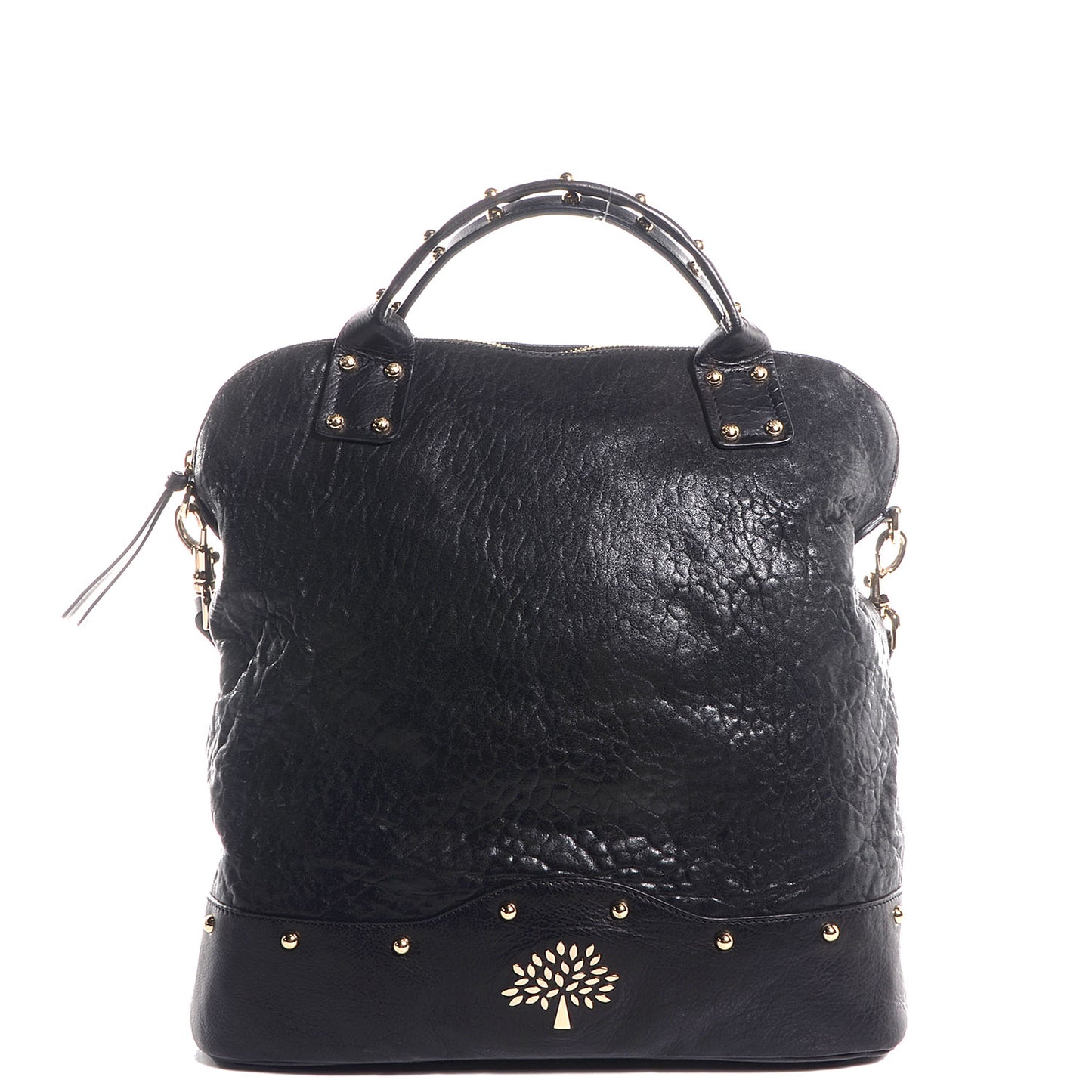 Large Grain Nappa Holly Top Handle Black