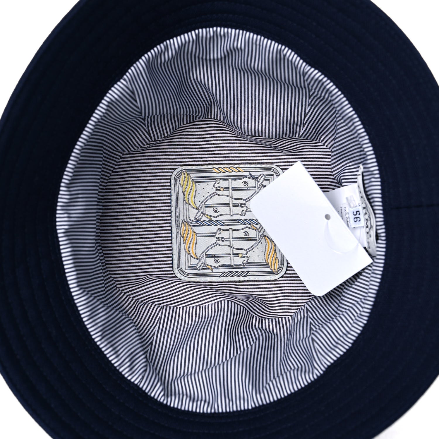 Hermes Cotton Canvas Eden Bucket Hat 56 Marine 6 of 8