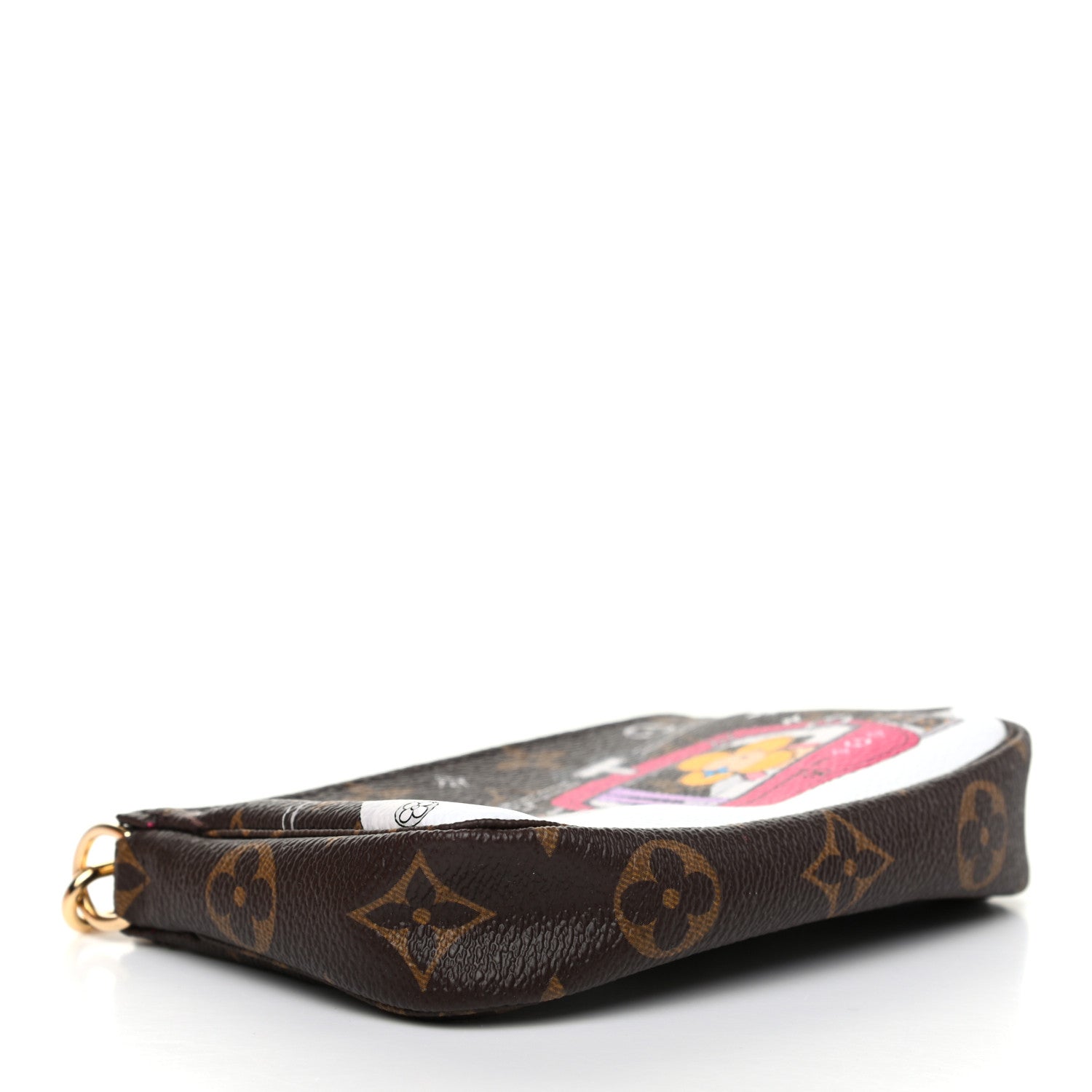 Louis Vuitton Monogram 2019 Christmas Animation Mini Courchevel Pochette Accessories Fuchsia 4 of 8