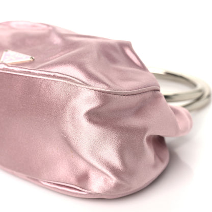 Prada Satin Raso Ring Wrist Bag Mughetto 11 of 11
