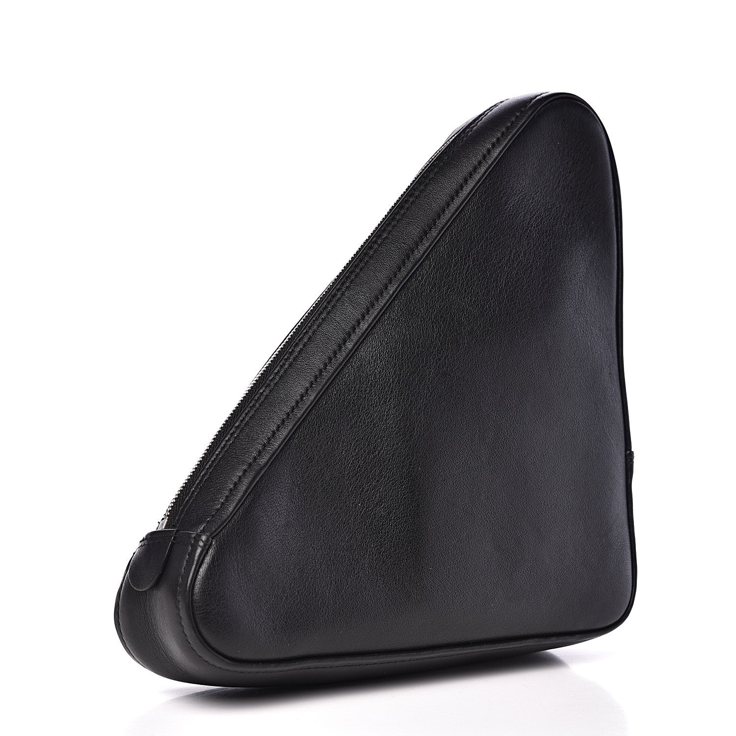 Balenciaga Calfskin M Triangle Pouch Black 2 of 10