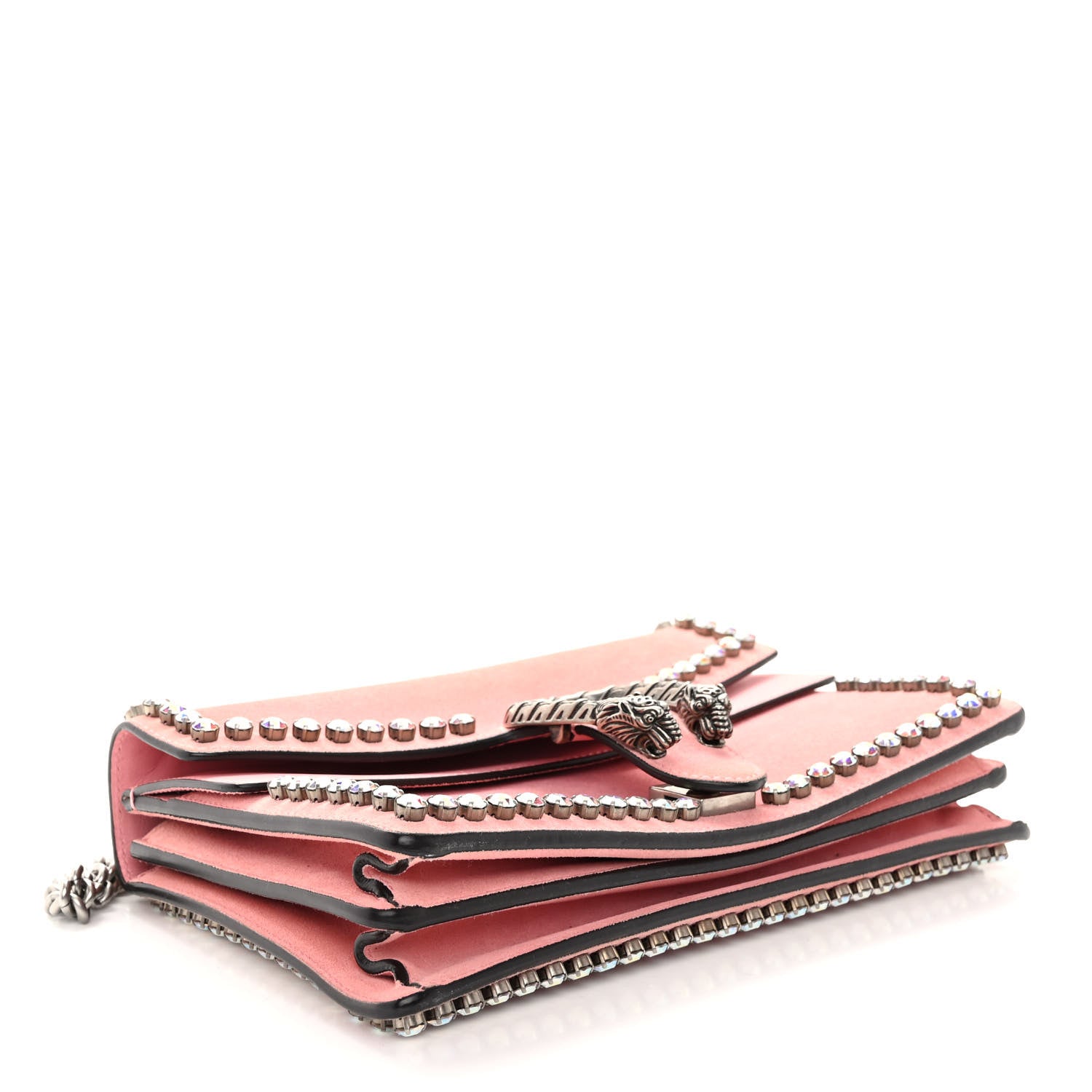 Gucci Suede Crystal Small Dionysus Shoulder Bag Peonia 4 of 14