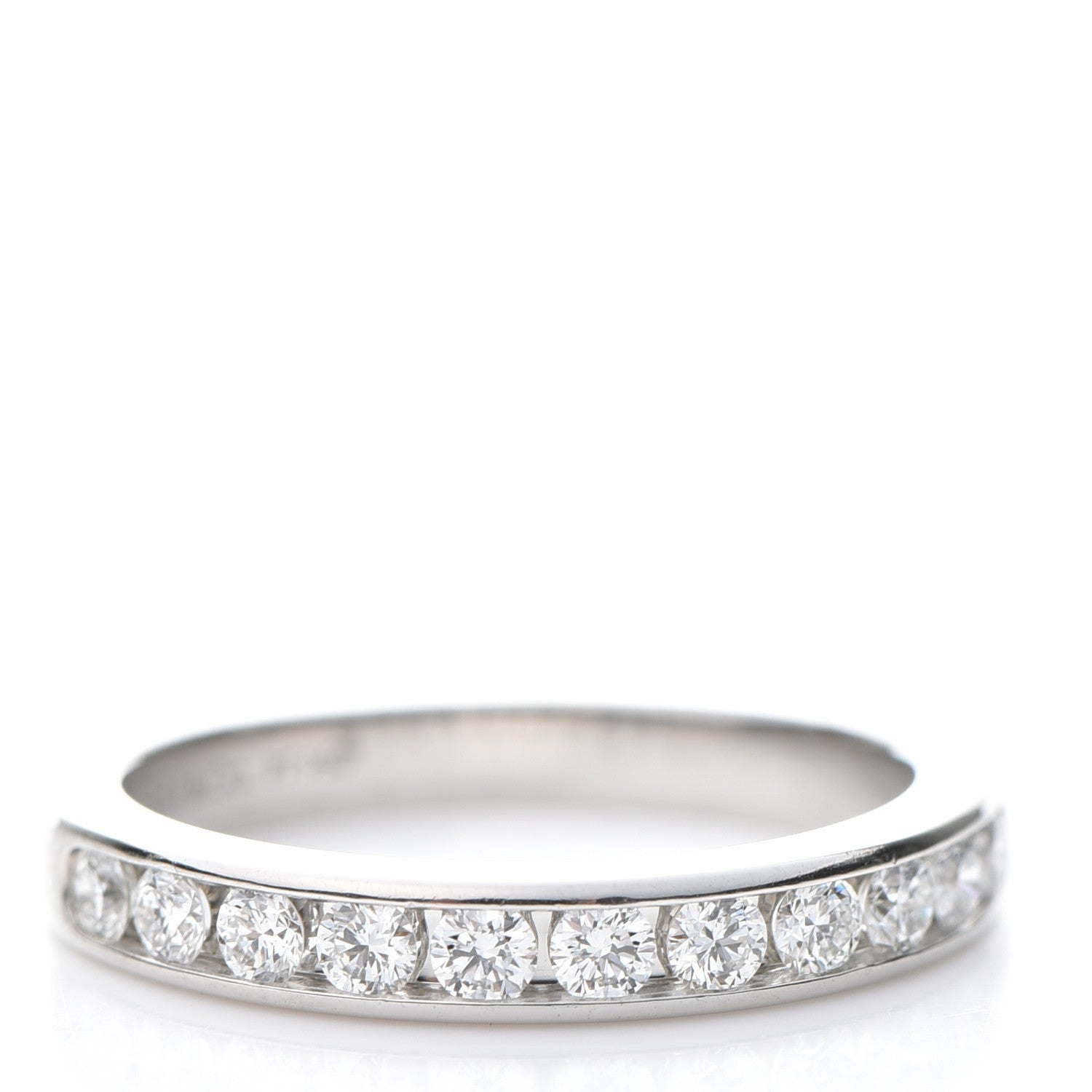 Tiffany Platinum Diamond .33ctw Half Circle Wedding Band Ring 50 5.5 4 of 5