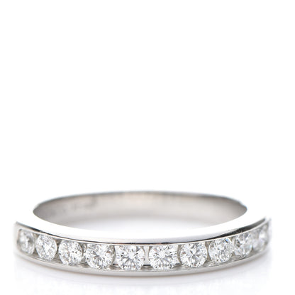 Tiffany Platinum Diamond .33ctw Half Circle Wedding Band Ring 50 5.5 4 of 5