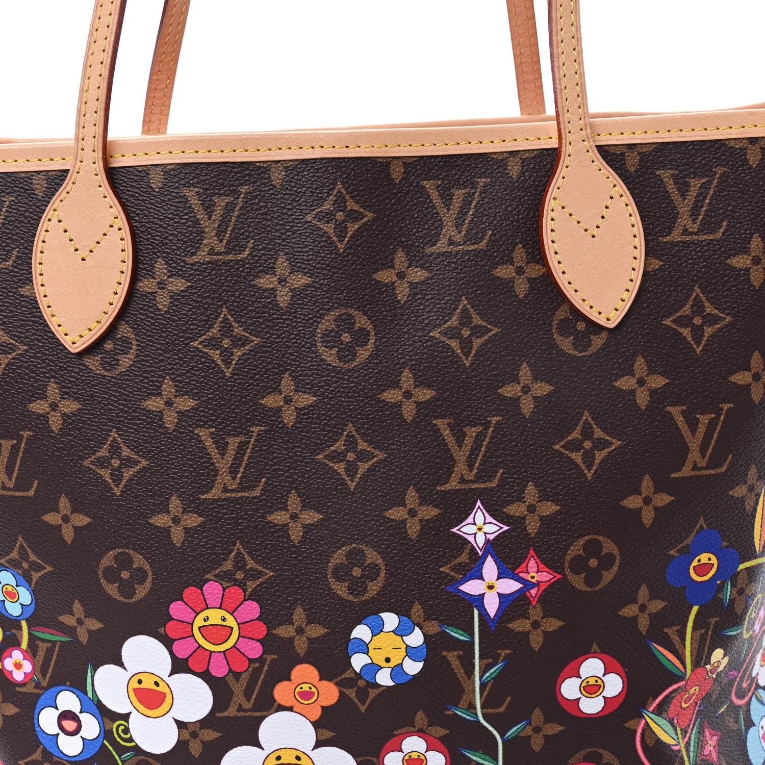 Louis Vuitton LV X TM Monogram Flowers Neverfull MM 8 of 10