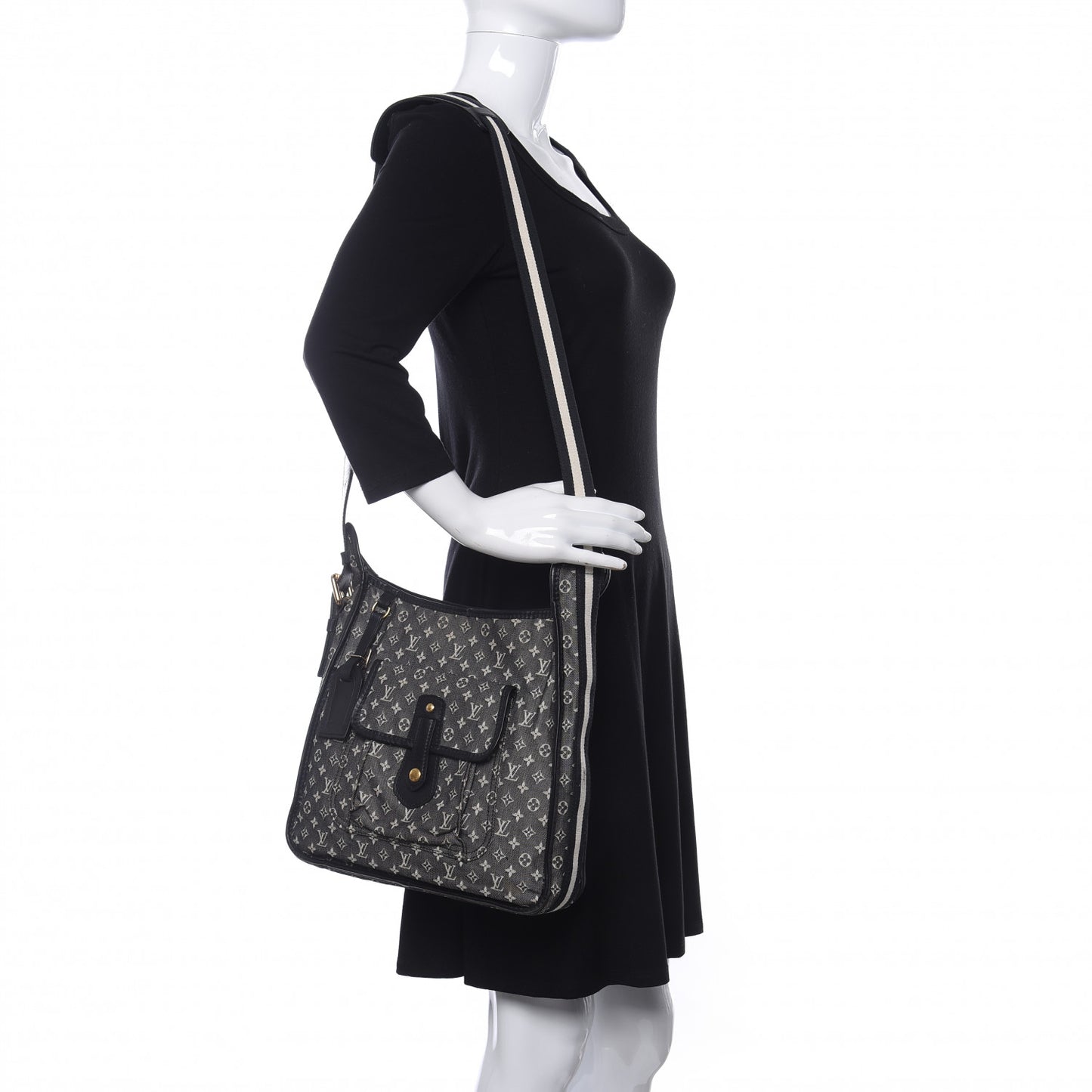 Mini Monogram Besace Mary Kate Black