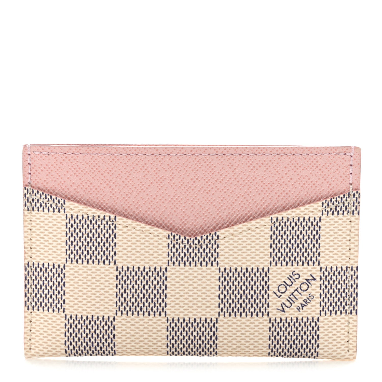 Louis Vuitton Damier Azur Daily Card Holder Rose Ballerine 1 of 7