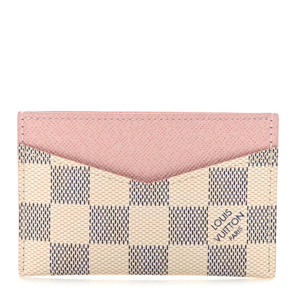 Louis Vuitton Damier Azur Daily Card Holder Rose Ballerine 1 of 7