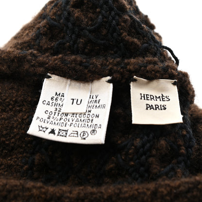 Hermes Cashmere Cotton Beanie Hat Brown 4 of 4