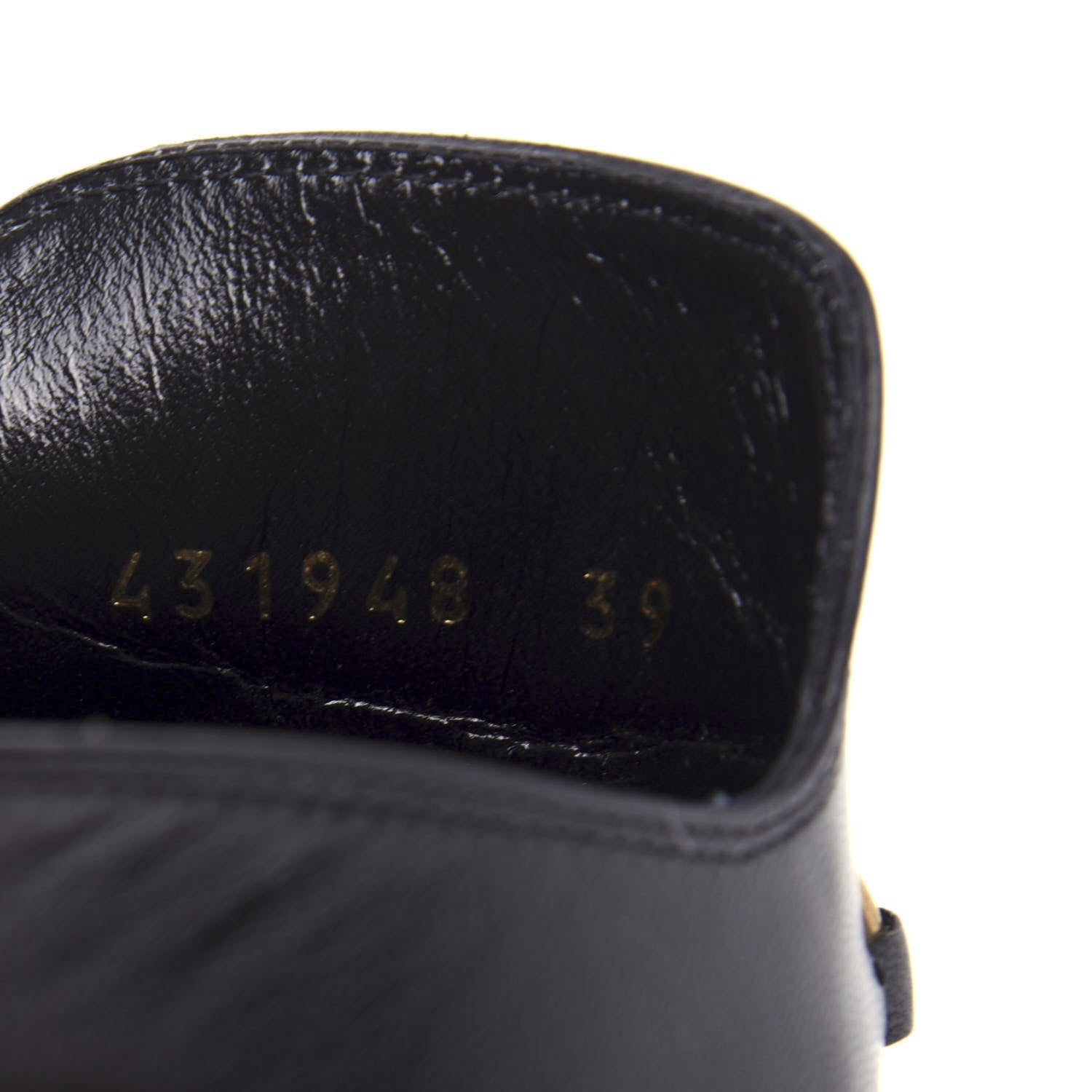 Gucci Malaga Kid Horsebit Slide Sandals 39 Black 10 of 11