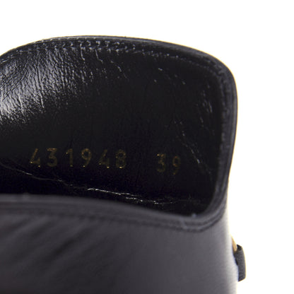 Gucci Malaga Kid Horsebit Slide Sandals 39 Black 10 of 11