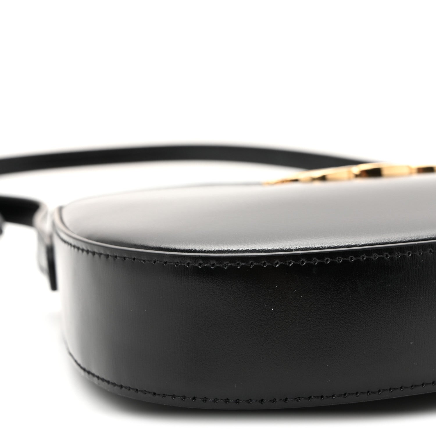 Celine Patent Calfskin Medium Tilly Triomphe Shoulder Bag Black 8 of 9