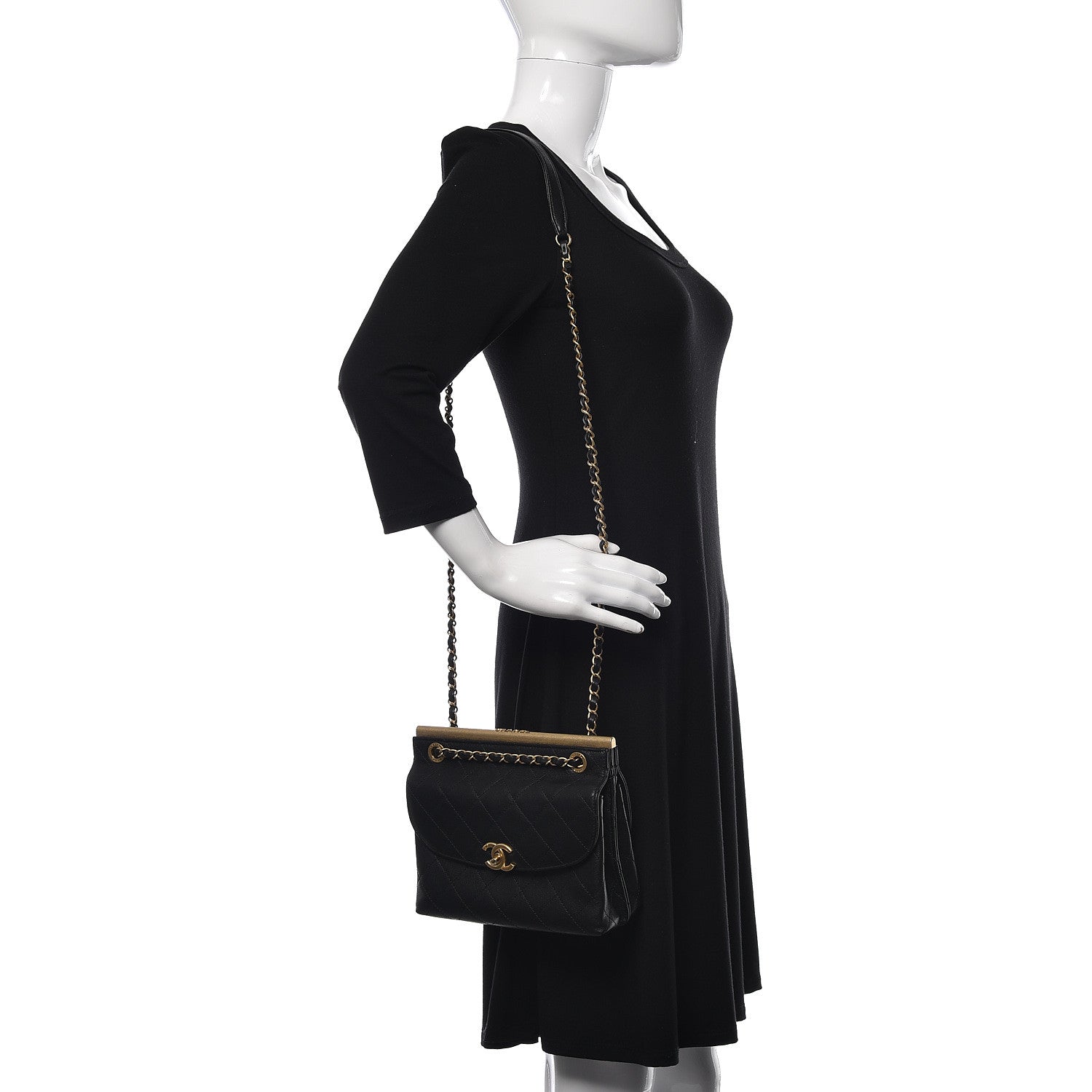 Chanel Lambskin Quilted Double Flap Black 2 of 12