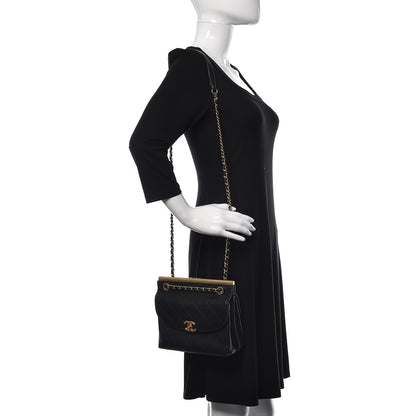 Chanel Lambskin Quilted Double Flap Black 2 of 12