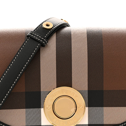 Burberry E-Canvas Check Calfskin Medium Elizabeth Bag Dark Birch Brown 8 of 10