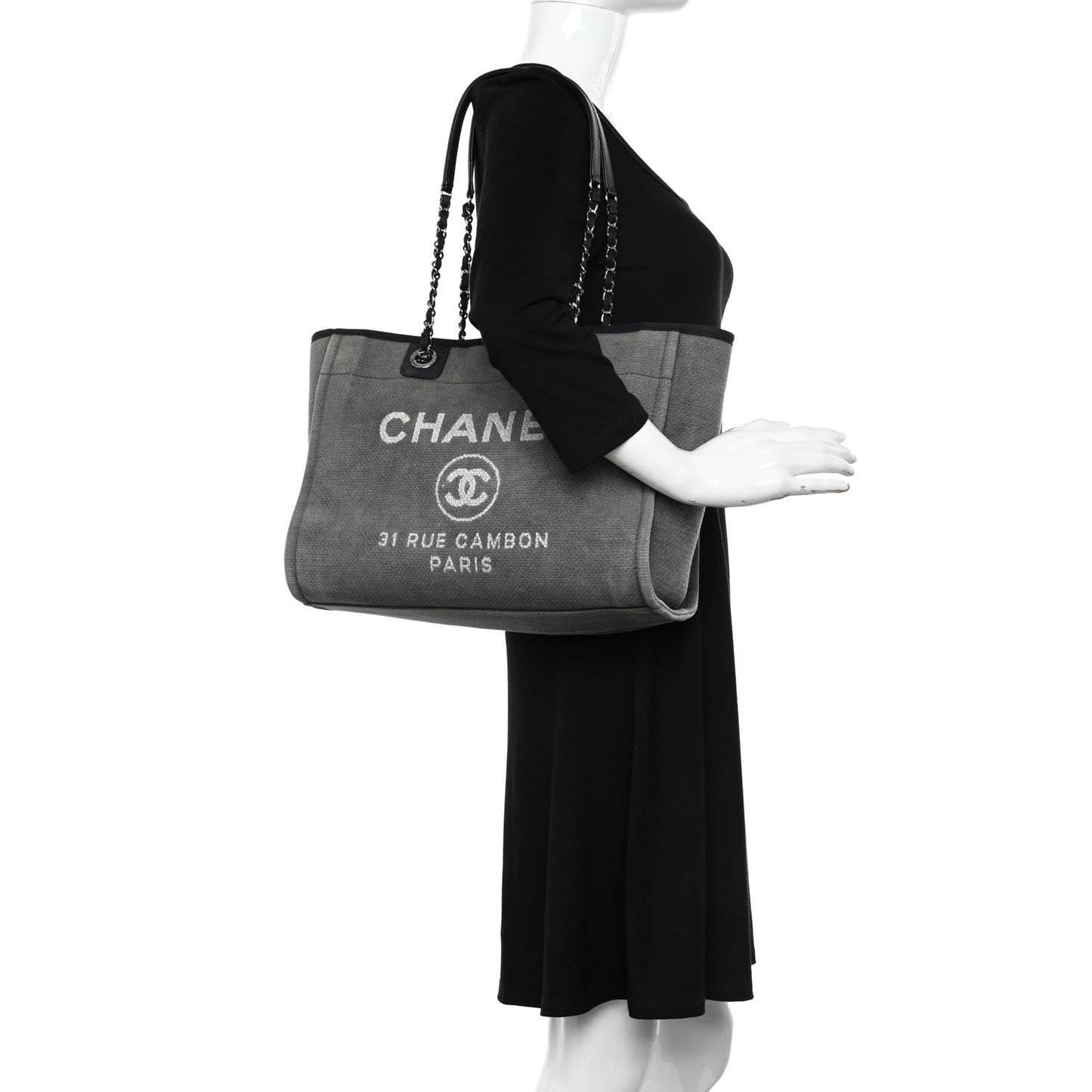 Canvas Small Deauville Tote Grey