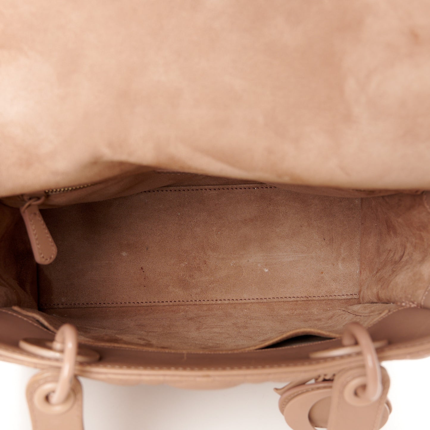 Ultra Matte Calfskin Cannage Medium Lady Dior Beige