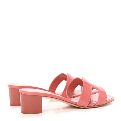 Hermes Chevre Oasis Sandals 35.5 Rouge Blush 4 of 8