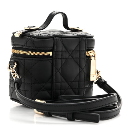 Christian Dior Lambskin Cannage Micro Lady Dior Vanity Case Black 3 of 13